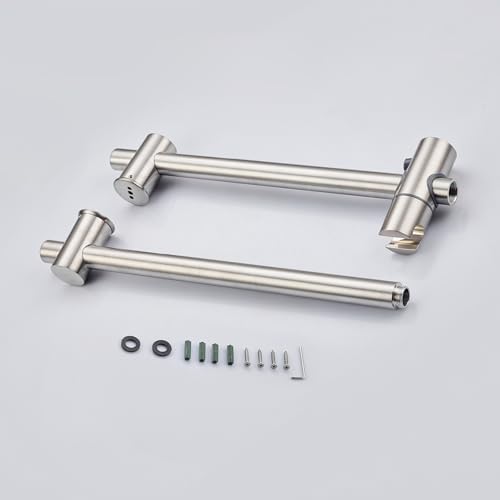 31.5 Inch Shower Slide Bar Wall Mount – Brushed Nickel Shower Sliding Bar with Adjustable Shower Head Holder – Detachable Shower Head Slide Bar for Bathroom