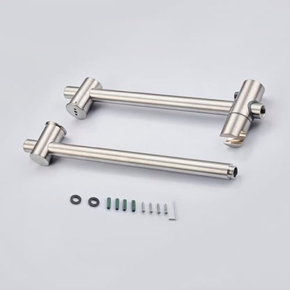 31.5 Inch Shower Slide Bar Wall Mount – Brushed Nickel Shower Sliding Bar with Adjustable Shower Head Holder – Detachable Shower Head Slide Bar for Bathroom