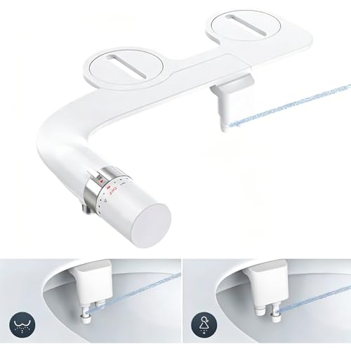 Toilet Seat Attachment Double Nozzle Bidet Adjustable Water Flows None Electric Bidet Toilet Attachment Easy Installation Cold Water Sprayer Bidets for Toilets - color: European model