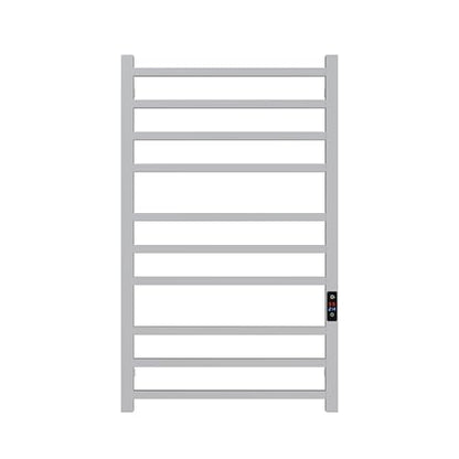 SATOH Towel Warmer for Bathroom Heated Towel Rack Wall Mounted Electric Drying Rail with Plug-in Installation & Timer Stainless Steel Hot Towel Warmer - 88cm x 53cm (Polished Chrome)
