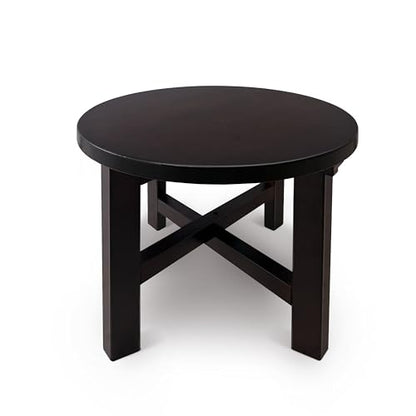 9.8 in Wooden Stool for Shower, Folding Round Footstools, Leg Shaving and Foot Rest, Folding Bamboo Shower Seat, Fully Assembled (R) - style: C