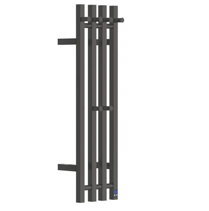 Electric Towel Warmer Rack, Wall Mount 3-Bar, 38 in, Matte Black Finish