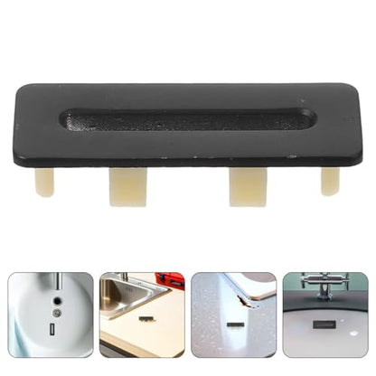 Sink Trim Overflow Cover: Rectangle Sink Overflow Rings - Basin Drain Cover Hole Insert - Spillover Water Stopper - Basin Trim Drain Cap for Bathroom