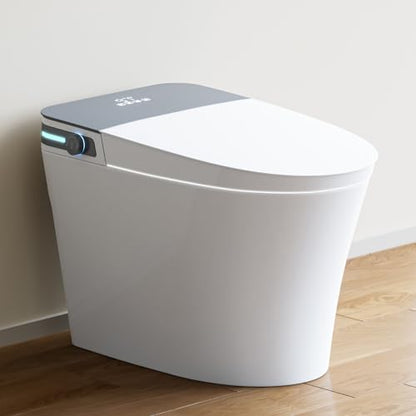 HOROW Bidet Toilet 10" Rough-in, Smart Toilet with Auto Open/Close Lid, Smart Toilet with Bidet Built-in, Instant Warm Water, Elongated Heated Seat, Dryer, Blackout Flushing and Deodorization - style: HR-T37