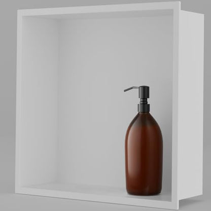 Achelous Stainless Steel Insert Shower Niche 12" X 12" NO Tile Needed, Bathroom Wall Recessed Shelf Organizer, Wall-inserted Caddy, Matte White - color: Matte White, size: 12" X 12"
