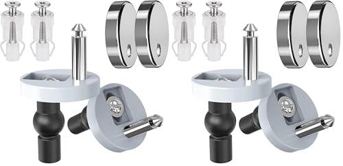 Toilet Seat Hinge Bolts Kit Quick Release Top Hinge Fixings Expanding Rubber Toilet Seat Replacement Parts for Home Bathroom 2 Pcs (Pack of 2) - size: One Size (Pack of 2)