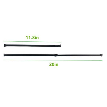 Cupboard Bars Tension Rods, 6 Pack Spring Tensions Rods Steel Adjustable Tension Curtain Rod Closet Rod Window Rods (Black, 11.8-20 Inches) - color: Black, size: 11.8-20 inch