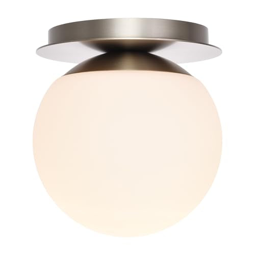 Wall Sconces, 1 Light Modern Globe Sconce in Brushed Nickel, Wall Light for Bedroom Bathroom Living Room & Hallway Vanity Lighting, Ceiling Light Fixture - color: Brushed Nickel, size: 1-Light