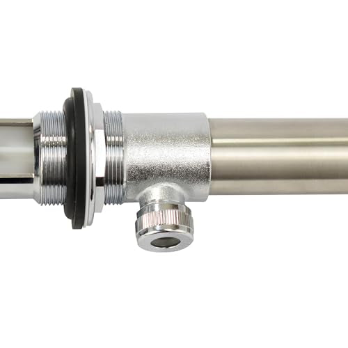 Purelux Bathroom Faucet Vanity Sink Metal Pop-Up Drain Stopper Assembly with Lift Rod and Overflow, Brushed Nickel Finish - color: Brushed Nickel