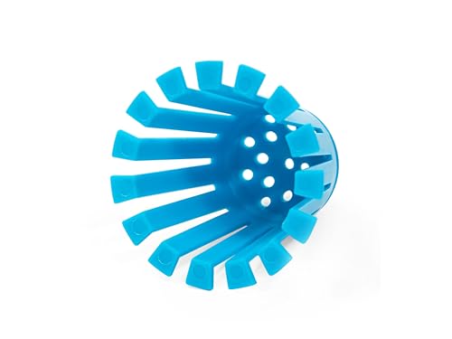 TubShroom Toss 21pk Disposable Bath Tub Drain Strainers - Hair Catcher Snare for Shower Bathtub to Prevent Clogged Drains, Traps Human and Pet Hair, One Year Supply (Blue) - color: Blue