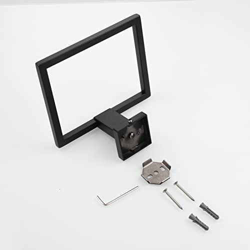 Black Hand Towel Holder Stainless Steel Square Towel Ring for Bathroom Wall Mount, SBH239B - color: Black