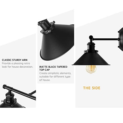 Black Bathroom Light Fixture, 2-Light Farmhouse Vanity Lights for Bathroom | Solid Metal, 20" Matte Black Bathroom Light Fixtures, Industrial Wall Sconce, Vanity Lighting Fixtures over Mirror Kitchen - size: 2-Light