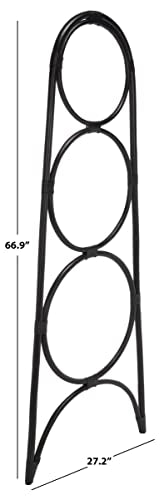SAFAVIEH Home Collection Kino Black Solid Wood 3-Tier Leaning Towel Hanger (Fully Assembled) - color: Black