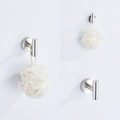 Brushed Nickel Bathroom Hardware Set 5 Piece with Towel Racks for Bathroom, SUS304 Stainless Steel Bath Towel Bar Set, 24 Inch Wall Mounted Accessories Kit… - color: Brushed Nickel