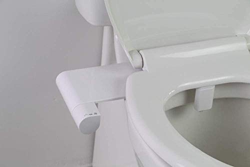 Slim Bidet Toilet Seat Attachment kit, W/Adjustable Pressure Control, Retractable Self Cleaning Nozzle, Accessories included Teflon tape & wrench