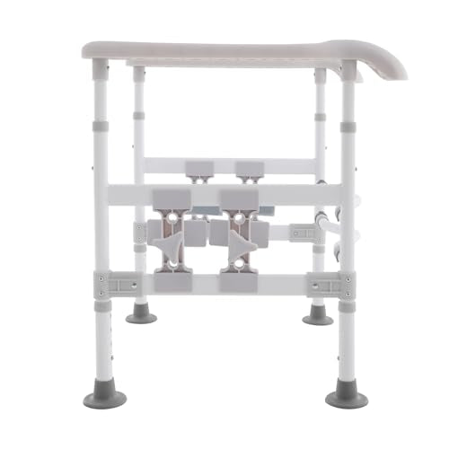 Toilet Safety Rails for Seniors, Stand Assist Aid Adjustable Height and Width Safety Frame with Handrail, Lift Assist Devices for Elderly & Handicap& Disabled, Fits Most Toilet Seats (Gray) - color: Gray