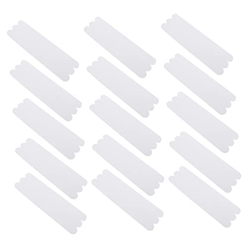 VOSAREA 36Pcs PET Anti-Slip Strips for Bathtubs, Stairs and Floors | PET Plastic Build, Waterproof Adhesive, Selection, Kitchen Use, 36pcs Set for Wet Surfaces - size: 36 Pcs