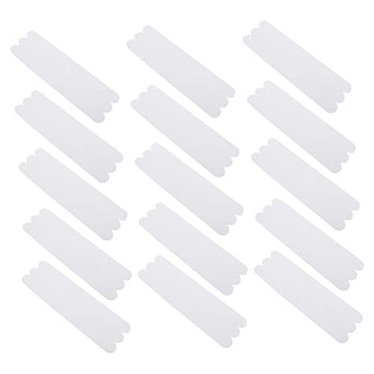 VOSAREA 36Pcs PET Anti-Slip Strips for Bathtubs, Stairs and Floors | PET Plastic Build, Waterproof Adhesive, Selection, Kitchen Use, 36pcs Set for Wet Surfaces - size: 36 Pcs
