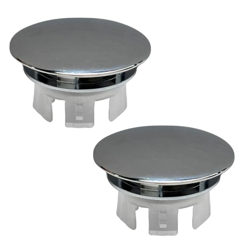 2 Pcs Sink Overflow Covers,2-Layer Sink Copper Over Flow Rings,Bathroom Basin Insert in Hole Round Caps Replacement Dual Layer Overflow Cover Rings for Sink,Bathroom,Kitchen(Silver) - color: Silver