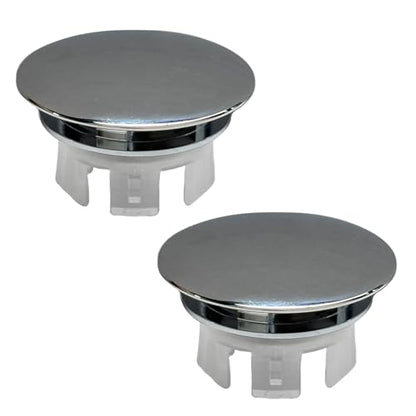 2 Pcs Sink Overflow Covers,2-Layer Sink Copper Over Flow Rings,Bathroom Basin Insert in Hole Round Caps Replacement Dual Layer Overflow Cover Rings for Sink,Bathroom,Kitchen(Silver) - color: Silver