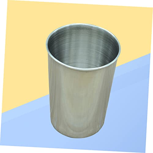 Cabilock 4pcs Stainless Steel Water Tumbler Cups Bathroom Drinking Cups for Beverages Smooth Surface Multi-use Rinsing Beverage Holder Silver Finish for Home Use