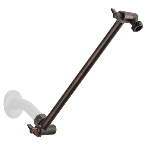 11 Inch Adjustable Shower Head Extension Arm With Locking Set Screw, Singing Rain 304 Stainless Steel Angle Height Adjustable, Easy Install, G1/2 Universal Connector Compatible (Oil Rubber Bronze) - color: 4. Oil Rubbed Bronze, style: 11 inch