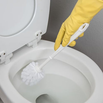 Sparta Flo-Pac Toilet Bowl Brush for Commercial Restrooms, Heavy Duty Toilet Brush with Plastic Handle for Bathrooms, 11 Inches, White