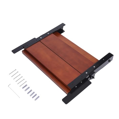 Folding Shower Seat Wall Mounted with Arms and Back, 20 x 15 in Fold Down Shower Chair for Seniors Adults, Wood Shower Bench with Black Frame, Fold Up Seat for Inside (20 * 15 INCH)