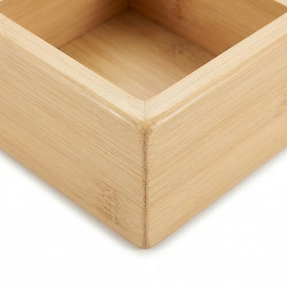 Bamboo Drawer Organizer,Fits Kitchens,Bathrooms,Desk,Utensil,Makeup,Removable Dividers (Natural, M) - size: M
