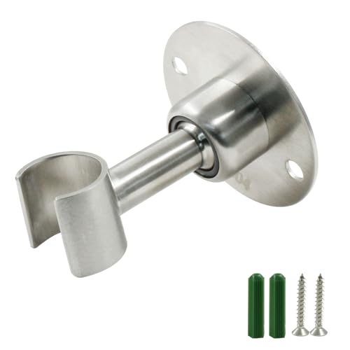 Shower Head Holder, Stainless Steel, Silver | Handheld Shower Head Bracket, Adjustable, Wall Mount