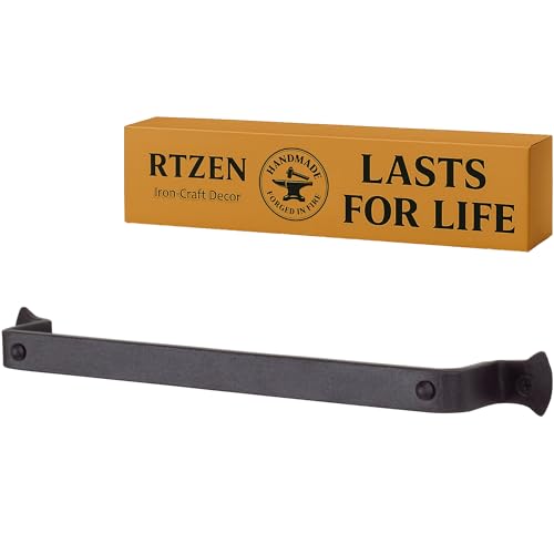 Matte Black Hand Towel Holder for Your Bathroom, Fits 10" Towels | Handcrafted Farmhouse Wrought Iron Metal, Kitchen Bar, Wall Mounted Rack, Small Hand Cloth Bar Hanger for Home or Office - style: Hammer-Nail