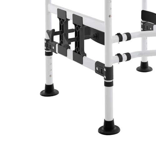 Toilet Safety Rails for Seniors, Stand Assist Aid Adjustable Height and Width Safety Frame with Handrail, Lift Assist Devices for Elderly & Handicap& Disabled, Fits Most Toilet Seats (Black) - color: Black