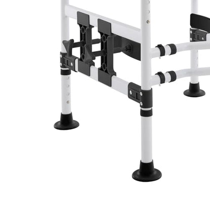 Toilet Safety Rails for Seniors Toilet Safety Frame with with 4 Clamps Adjustable Height & Width 330lb Toilet Handles for Elderly and Disabled Fit Any Toilet (Black) - color: Black