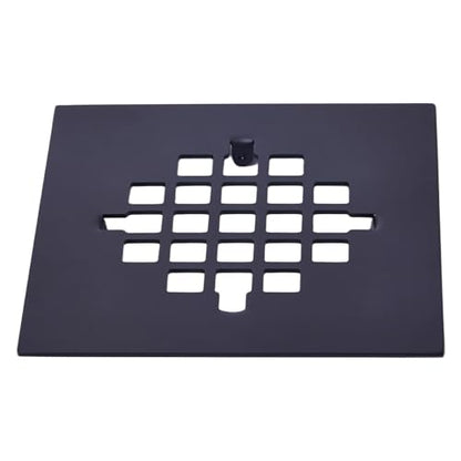 4-1/4 (4.25) Inch Square Snap-in Shower Drain Cover Used for Replacing Shower Strainer Grid,304 Stainless Steel (Black) - color: Black