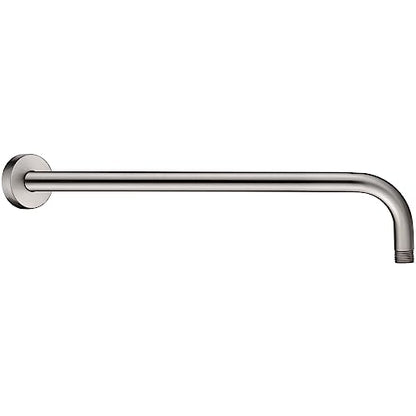 BRIGHT SHOWERS 16-Inch Shower Head Extension Arm with Flange, L Shaped Shower Extender, Extra-Long Stainless Steel Shower Pipe, Brushed Nickel - color: Brushed Nickel, style: L-Shape 16 Inch