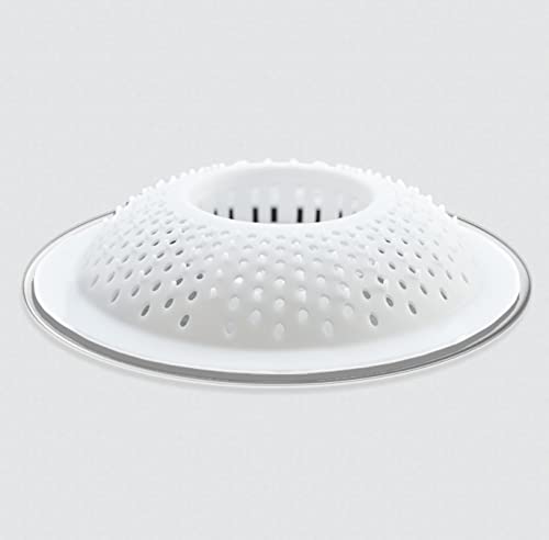 Hairstopper Drain Cover Hair Catcher for Shower and Bathtub, Protects Against Clogs Without Blocking Water Flow, White, 3 Pack | Protects Against Clogs Without Blocking Water Flow, Fits Most Standard Size Shower and Bathtub Drains, 3 Pack - size: 3 Count,