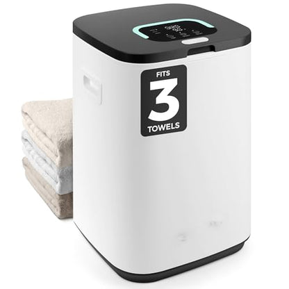 Bucket-23L Capacity Hot Warmer with Timer Function, Fits Up to Two Oversized Towels for Bathroom(Black) - color: Black