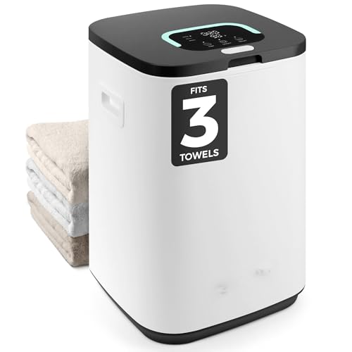 Bucket-23L Capacity Hot Warmer with Timer Function, Fits Up to Two Oversized Towels for Bathroom(Black) - color: Black