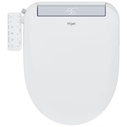 Electric Bidet Toilet Seat Elongated, Heated Warm Water Bidet Seat | Warm Air Dryer, LED Display, Self-Cleaning Nozzle, Rear & Feminine Wash, Soft Close Lid, LED Night Light, Wireless Remote - style: Premier