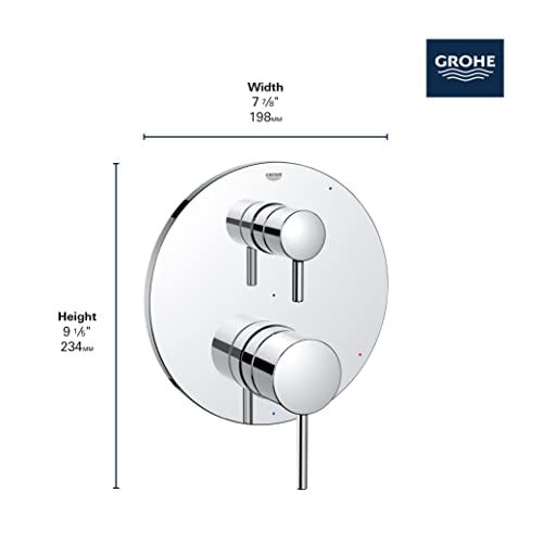 GROHE 29431000 Timeless 2-Handle Pressure Balance Shower Set, Starlight Chrome - color: StarLight Chrome
