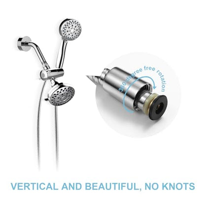 OFFO Shower Hose, 100 in Bidet Hose High Pressure Explosion Proof for Bidet Sprayer Stainless Steel Electroplating with Woven Inner Tube, Chrome - color: Chrome, size: 100 in