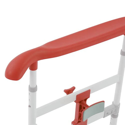 Toilet Safety Rails for Seniors Heavy Duty Toilet Safety Frame, 330Lbs Carbon Steel Adjustable Height and Width, Toilet Grab Bar Arms for Elderly Disabled & Shower, Orange