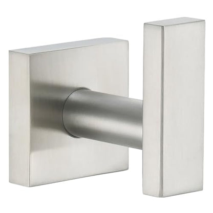 Angle Simple Towel Hook Brushed Nickel, Robe Coat Hand Towel Holder | Rustproof SUS304 Stainless Steel, Square Hook for Bathroom Shower Closet, Solid and Heavy Duty, Screws Mounted - color: Brushed Nickel