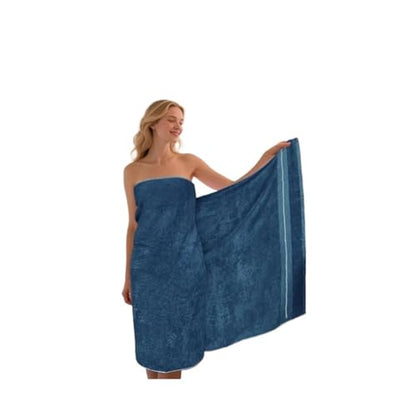 Extra Large Bath Towel Premium Bamboo Fiber, Ultra Absorbent & Quick-Dry, Bath Sheet for Hotel, Home Use(Blue) - color: Blue