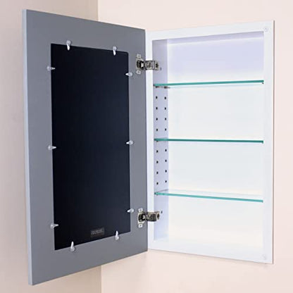 Shaker Style Medicine Cabinet - No Mirror! (Dark Gray, 14x24) - color: Dark Gray Plain, size: 14x24