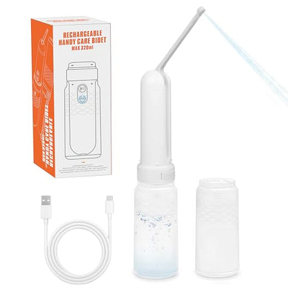Joyzan Portable Bidet for Travel,320ML Electric Rechargeable Bidet Handheld | Waterproof Pocket Toilet Bottle Sprayer 3 Modes Cordless Personal Hygiene Postpartum Care Camping Women Men Baby Cleaning
