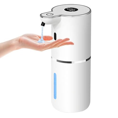 Automatic Liquid Soap Dispenser,6 Level Adjustable Liquid, Wall Mount Soap Dispenser,USB Rechargeable with LED Display,12.8oz/ 380ml Touchless Hand & Dish Dispenser for Bathroom, Kitchen