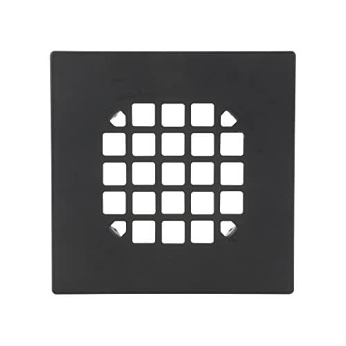 Danco 11034 Snap Strainer & Drain Cover Shower Strainer, Chrome - color: Matte Black, size: Square [Pack of 1], style: Shower
