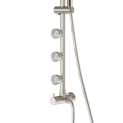 Lanikai Rain Shower Head with Handheld Spray Combo - 1028-CH-1.8GPM, Polished Chrome - 8" Rain Showerhead with Handheld Sprayer, 3 Spray Jets, 5-Function Rainfall Shower Head with Hose, 1.8 GPM - color: Polished Chrome, size: 1.8 GPM