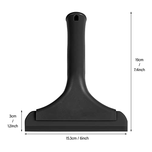 Small Silicone Squeegee Window Shower Squeegee Tool,Auto Water Blade for Car Windshield, Window, Mirror, Glass Door,Bathroom - color: Black+black